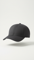 Deep Charcoal Structured Six-Panel Cap